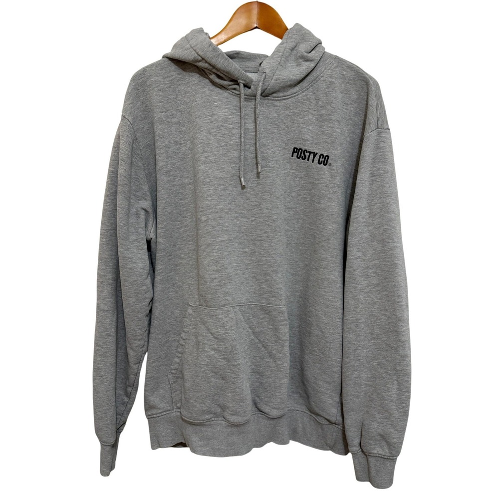 Posty Co. Men Hoodie XL Grey Post Malone Graphic Streetwear Music Merch Rock